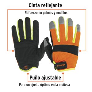 GU-MEC-AV=GU-625 GUANTES D/HILO PROFESIONALES ALTA VISIBILIDAD TRUPER - Imagen 2