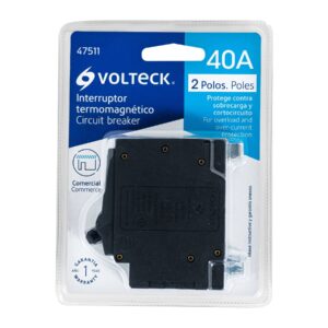 IT-240 INTERRUPTOR TERMOMAGNETICO 2 POLO 40A VOLTECK - Imagen 2