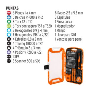 JGO-TEL-77 JUEGO DE REPARACION DE ELECTRONICA 77  PZAS TRUPER - Imagen 2