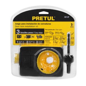KIT-4P JGO PARA INSTALAR CERRADURAS 4 PZAS PRETUL - Imagen 3