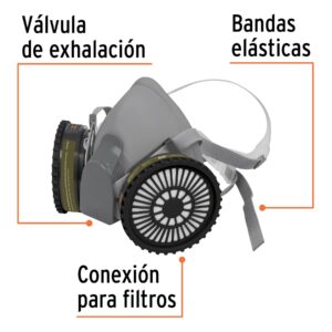 KIT-RES-MU MASCARA RESPIRADOR DE MEDIA C TRUPER ………….XPERT - Imagen 2