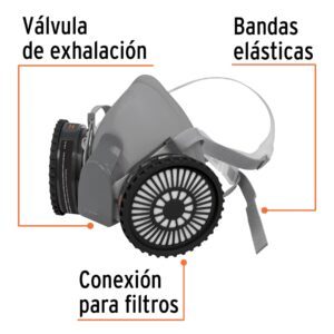 KIT-RES-PP MASCARA RESPIRADOR DE MEDIA C TRUPER ………….XPERT - Imagen 2