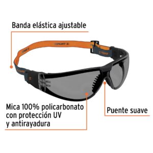 LEDE-SN-R LENTES DE SEGURIDAD CON BANDA ELASTICA TRUPER - Imagen 2
