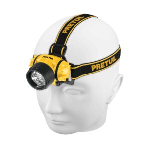 LI-CA-3AAAP LINTERNA PLASTICA DE CABEZA, PILAS, LED 12 LUMENES PRETUL