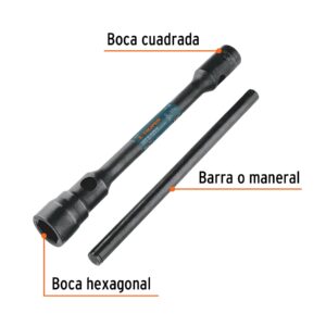 LLAR-10 , LLAVE DE ARTILLERIA 2/BOCAS 13/16X 1-1/2 TRUPER - Imagen 2