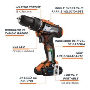 ROTI-12A ROTOMARTILO INALAMBRICO 3/8" 12V CLIP P/CINTURON BATERIA ION LITIO TRUPER - Imagen 2