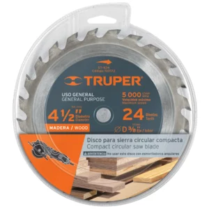 ST-424 DISCO SIERRA P/MADERA 4 1/2" 24 DIENTES INT.3/8 TRUPER - Imagen 2