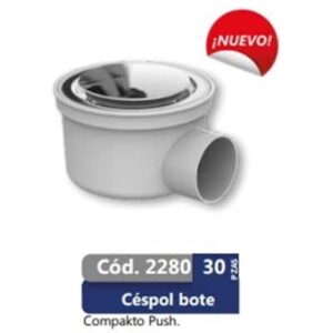 CESPOL C/1 SALIDA 2 C/REJILLA MINIMALISTA PUSH 2280 FLEXIMATIC