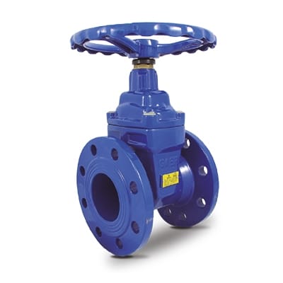 VALVULA BRIDADA FIERRO FUNDIDO VASTAGO FIJO 2" BRONCE